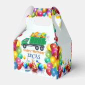 Schattigee Dinosaurus vuilniswagen ballon verjaard Bedankdoosjes (Achterkant)