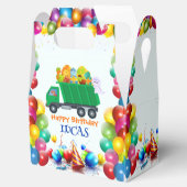 Schattigee Dinosaurus vuilniswagen ballon verjaard Bedankdoosjes (Geopend)