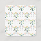 Schattigee Dinosaurus Waterverf Baby shower Blauw  Informatiekaartje (Achterkant)