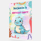 Schattigee dinosaurus wilde jongen Happy verjaarda Acryl Bord (Hoek)