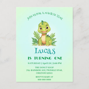 Schattigee dinosaurus wilde oerwoud dierentuin Ver Briefkaart