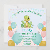 Schattigee dinosaurus wilde oerwoud dierentuin Ver Kaart (Voorkant)