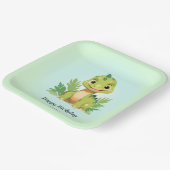 Schattigee dinosaurus wilde oerwoud dierentuin Ver Papieren Bordje (Gebogen)