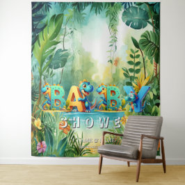 Schattigee dinosaurusachtergrond wandkleed