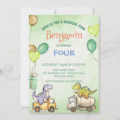 Schattigee dinosauruscementtruck Rainbow School Ve Kaart (Voorkant)