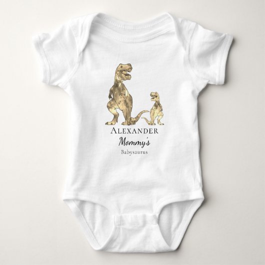 Schattigee dinosauruscitaat gepersonaliseerd romper (Voorkant)