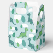 Schattigee dinosauruseieren blauw groen motief bedankdoosjes (Geopend)