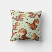 Schattigee dinosauruskwekerij kussen (Voorkant)