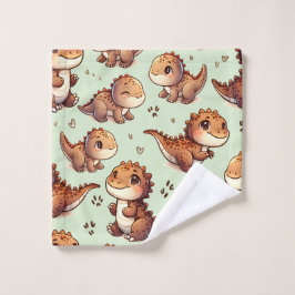 Schattigee dinosauruskwekerij washandje