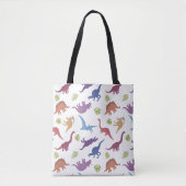 Schattigee dinosauruspatroon Dino Tote Bag (Voorkant)