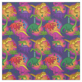 Schattigee Dinosauruspatroon Kleurrijke Dinosaurus Stof