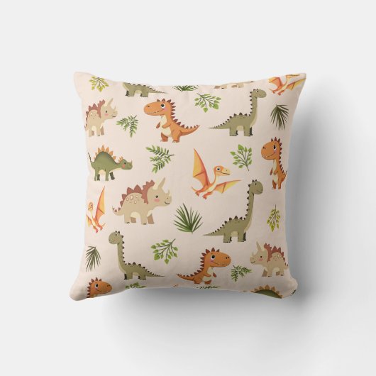 Schattigee Dinosauruspatroonkwekerij Kussen (Achterkant)