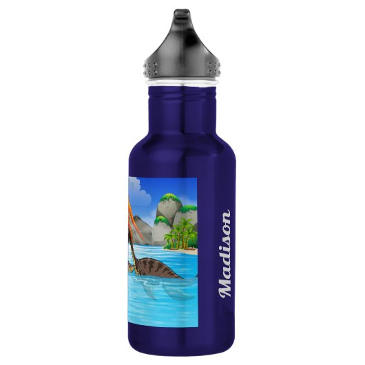 Schattigee Dinosaurussen aangepaste naam waterfles Waterfles (Rechts)