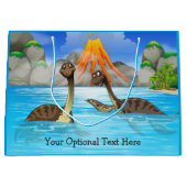 Schattigee Dinosaurussen aangepaste tekst grote ge Groot Cadeauzakje (Voorkant)