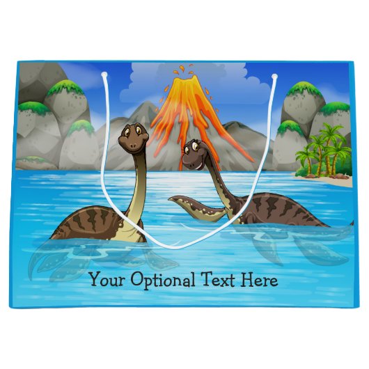 Schattigee Dinosaurussen aangepaste tekst grote ge Groot Cadeauzakje (Voorkant)