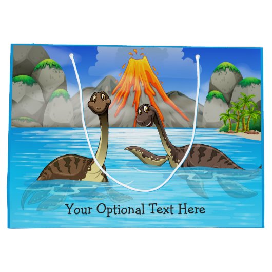 Schattigee Dinosaurussen aangepaste tekst grote ge Groot Cadeauzakje (Achterkant)