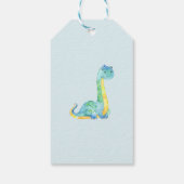 Schattigee Dinosaurussen Baby shower Favor Gift La Cadeaulabel (Achterkant)