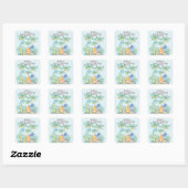 Schattigee Dinosaurussen Baby shower Favor Sticker (Vel)