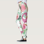 Schattigee dinosaurussen bloemmotief leggings (Links)