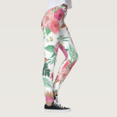Schattigee dinosaurussen bloemmotief leggings (Rechts)