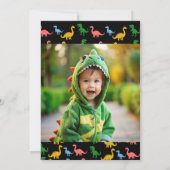 Schattigee dinosaurussen brullen jongen verjaardag kaart (Achterkant)