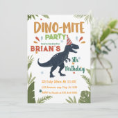 Schattigee Dinosaurussen brullen Jongen Verjaardag Kaart (Staand voorkant)