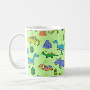 Schattigee dinosaurussen, Cartoon stijl. Koffiemok