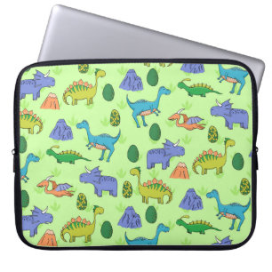 Schattigee dinosaurussen, Cartoon stijl. Laptop Sleeve