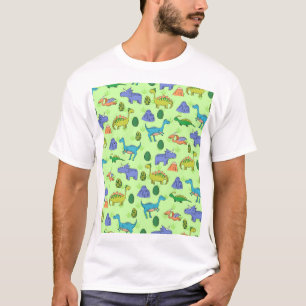Schattigee dinosaurussen, Cartoon stijl. T-shirt