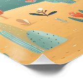 Schattigee dinosaurussen en heteluchtballonnen perfect poster (Hoek)