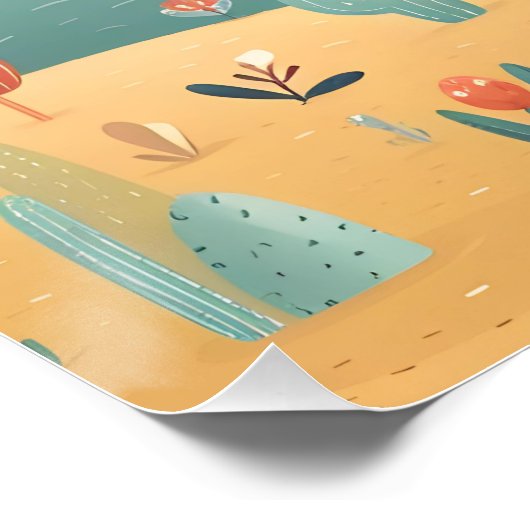 Schattigee dinosaurussen en heteluchtballonnen perfect poster (Hoek)