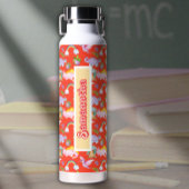 Schattigee dinosaurussen en regenbogen waterfles