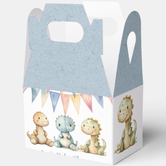 Schattigee Dinosaurussen en Vrienden Boy Baby show Bedankdoosjes (Open)