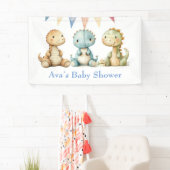 Schattigee Dinosaurussen en Vrienden Boy Baby show Spandoek (Insitu)