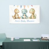 Schattigee Dinosaurussen en Vrienden Boy Baby show Spandoek (Beurs)