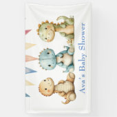Schattigee Dinosaurussen en Vrienden Boy Baby show Spandoek (Verticaal)