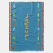 Schattigee dinosaurussen gooien deken (Voorkant Verticaal)