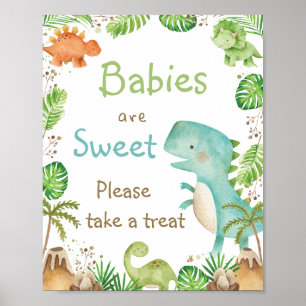 Schattigee Dinosaurussen Groen Baby's zijn Sweet T Poster