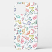 Schattigee dinosaurussen, het waterverf-patroon va Case-Mate iPhone case (Achterkant)