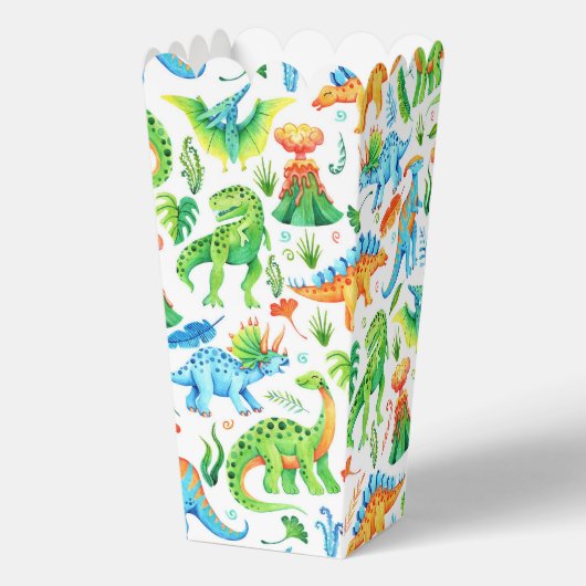 Schattigee Dinosaurussen Jongen Verjaardag Dino Pa Bedankdoosjes (Voorkant)