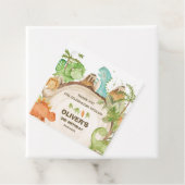 Schattigee Dinosaurussen Jongen Verjaardagsgroen L Bedankjes Labels (In situ)