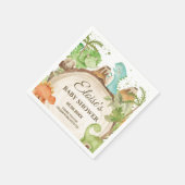 Schattigee Dinosaurussen Jongen Verjaardagsgroen L Servet (Hoek)