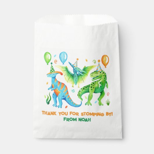 Schattigee Dinosaurussen Jurassic Boy's Birthday B Bedankzakje (Voorkant)