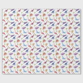 Schattigee Dinosaurussen Kind Dino Verjaardagscade Cadeaupapier (Vlak)