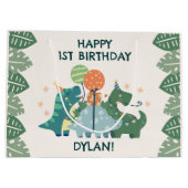 Schattigee Dinosaurussen Kind gepersonaliseerde Ha Groot Cadeauzakje (Achterkant)