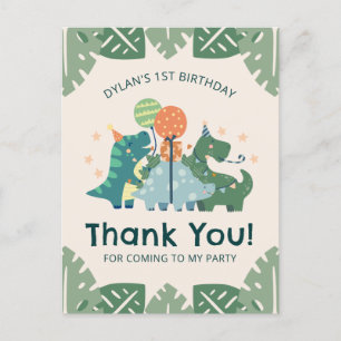 Schattigee Dinosaurussen Kind Verjaardagsfeestje D Briefkaart