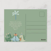 Schattigee Dinosaurussen Kind Verjaardagsfeestje D Briefkaart (Achterkant)