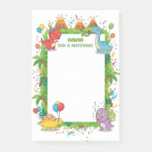Schattigee dinosaurussen Kinder gepersonaliseerde  Post-it® Notes (Voorkant)