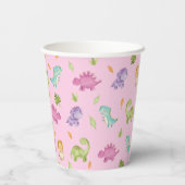 Schattigee Dinosaurussen Party T-Rex Brontosaurus  Papieren Bekers (Achterkant)