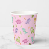 Schattigee Dinosaurussen Party T-Rex Brontosaurus  Papieren Bekers (Voorkant)